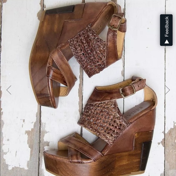 BED STU Petra Wooden Heel Wedge Sandals - Picture 12 of 15